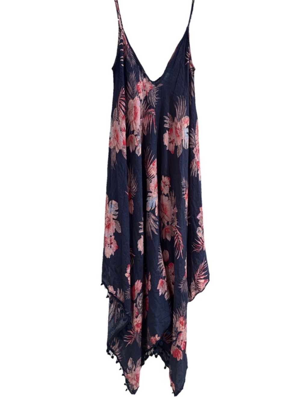 Goa Beachwear by Japna Women’s Size Small Floral Handkerchief Hem Dress